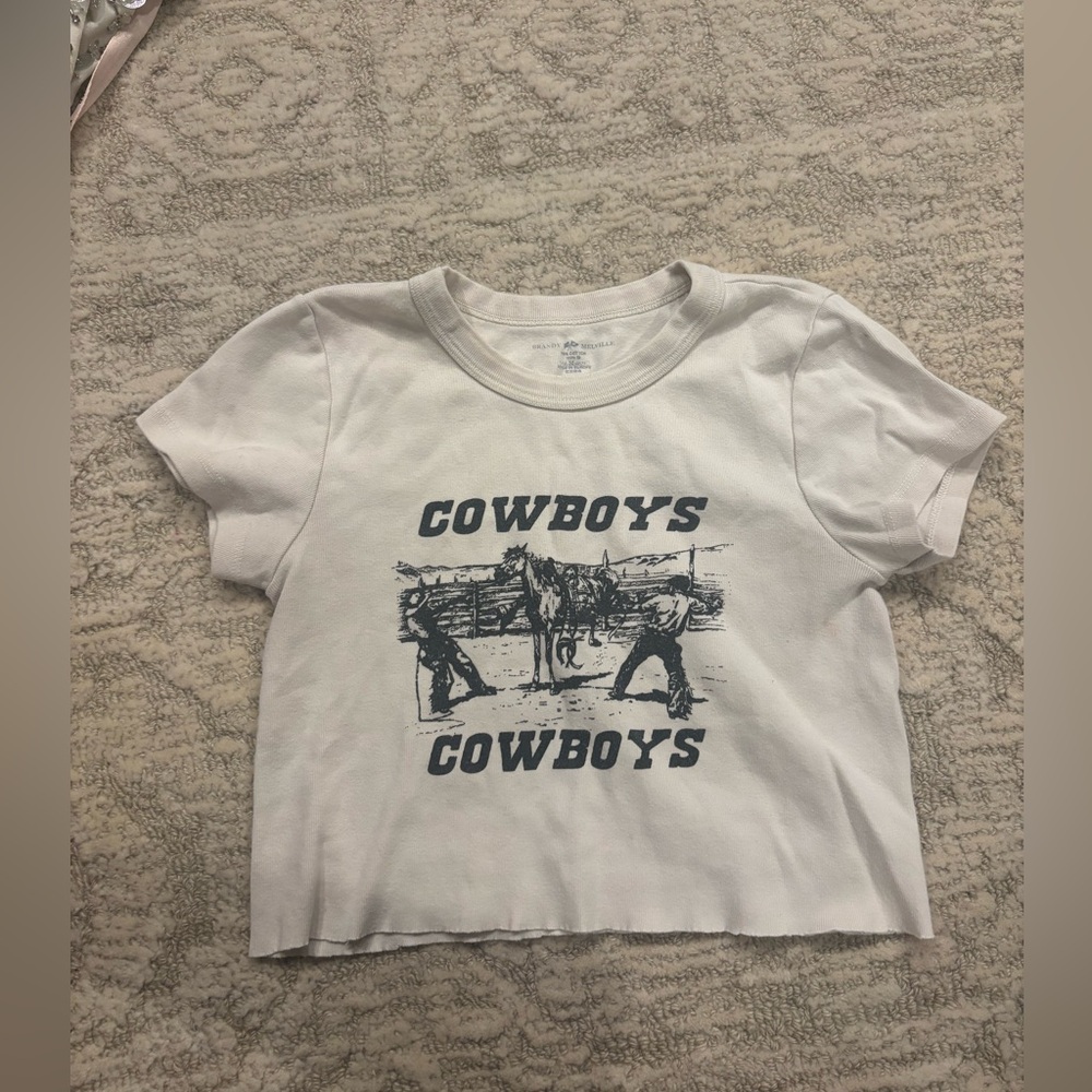 Brandy Melville Cropped Cowboy Baby Tee
